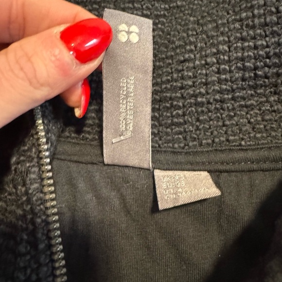 Sweaty Betty Women's Restful Boucle Textured Half Zip Pullover Sweatshirt Size 4 - Picture 7 of 16